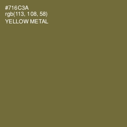 #716C3A - Yellow Metal Color Image
